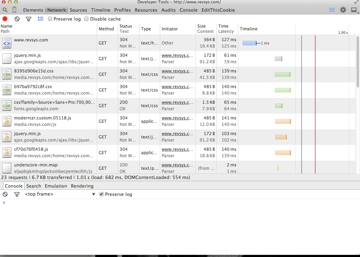 Chrome Developer Tools screenshot